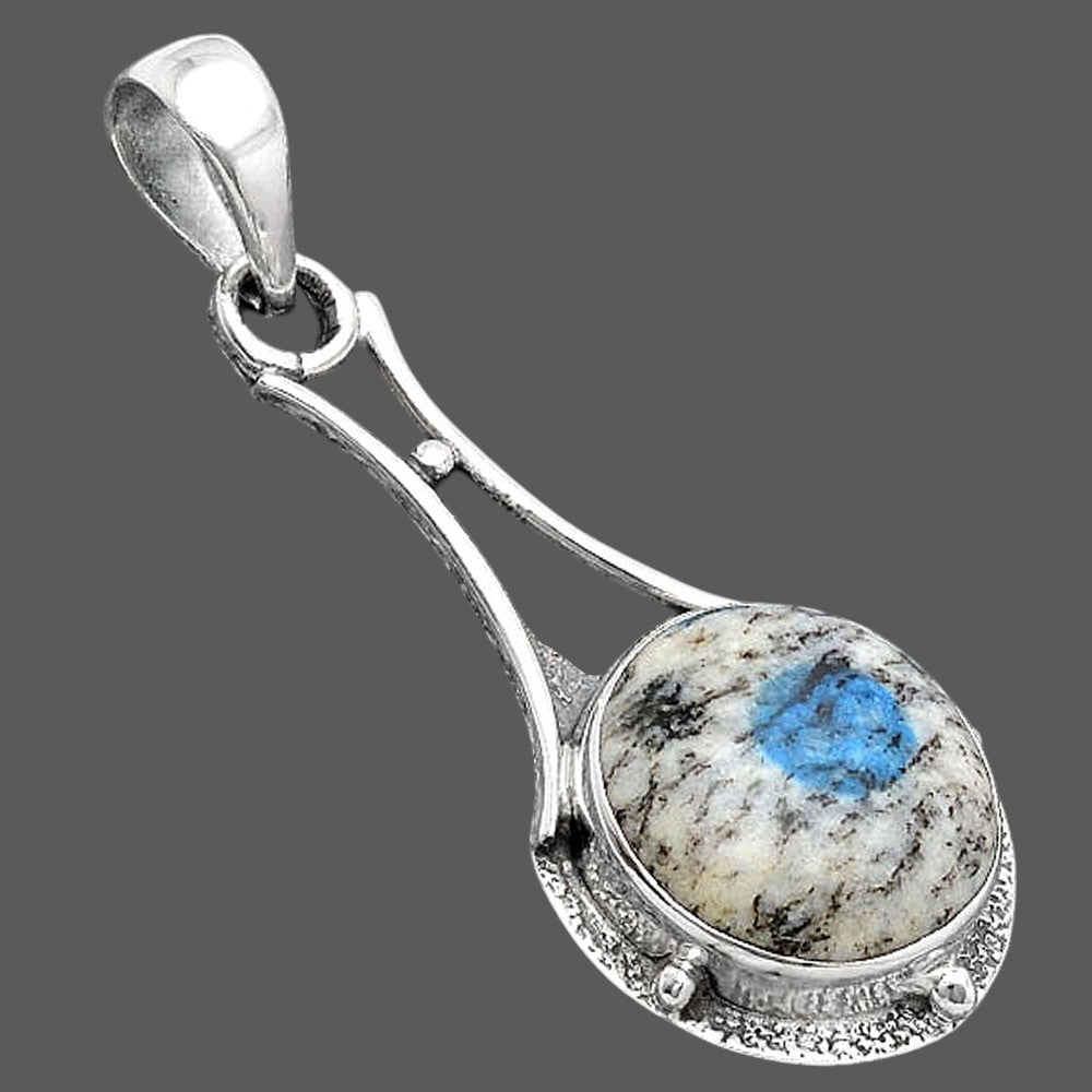 Natural K2 Blue - Azurite In Quartz Pendant P-1715 SDP154561