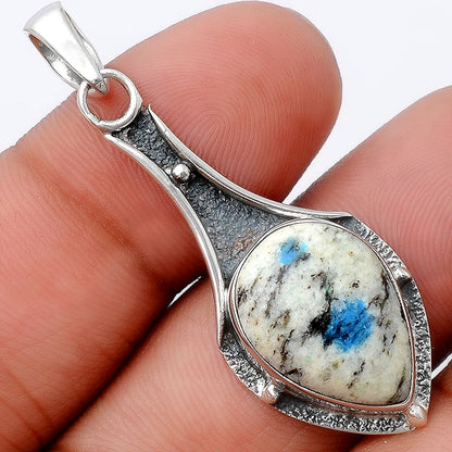 Natural K2 Blue - Azurite In Quartz Pendant P-1715 SDP154564