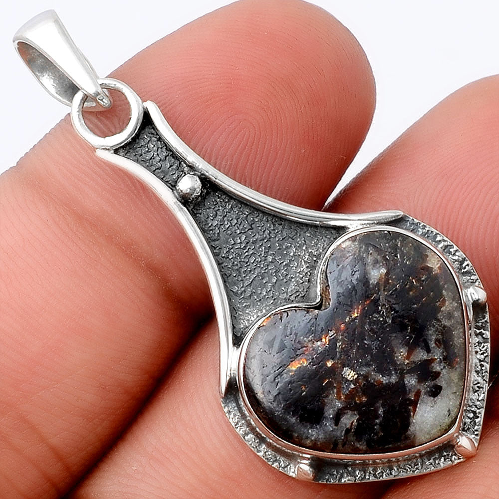 Heart Natural Astrophyllite - Russia Pendant P-1715 SDP154565