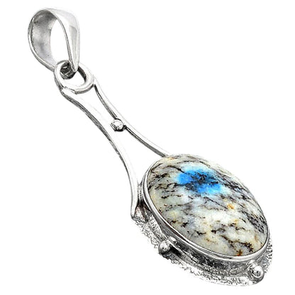 Natural K2 Blue - Azurite In Quartz Pendant P-1715 SDP154572