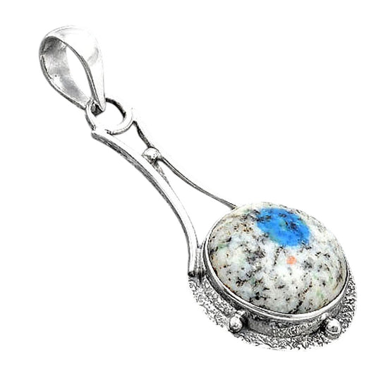 Natural K2 Blue - Azurite In Quartz Pendant P-1715 SDP154574