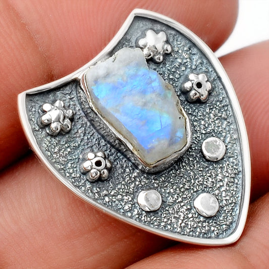 Rainbow Moonstone Rough - India Pendant P-1477 SDP154576