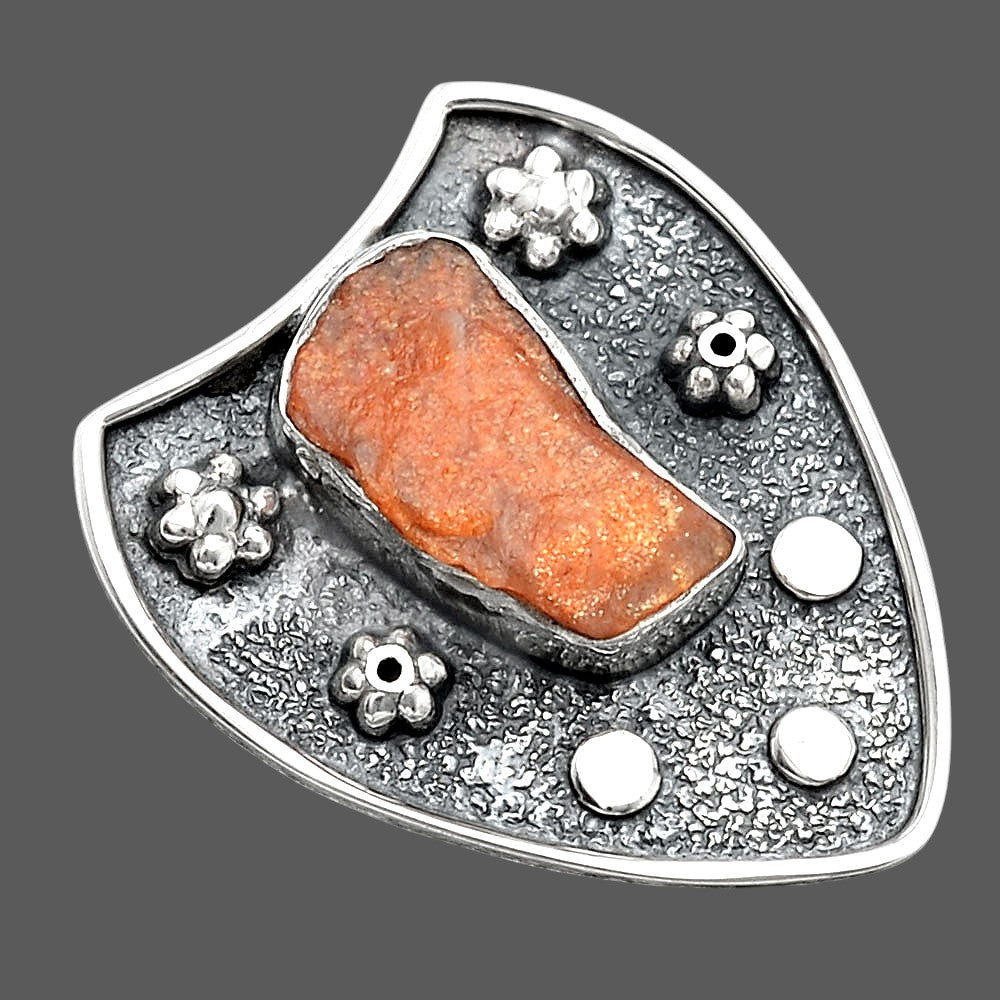 Natural Sunstone Rough Pendant P-1477 SDP154579