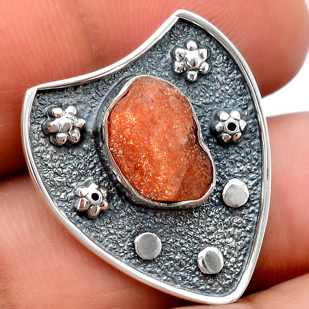 Natural Sunstone Rough Pendant P-1477 SDP154582