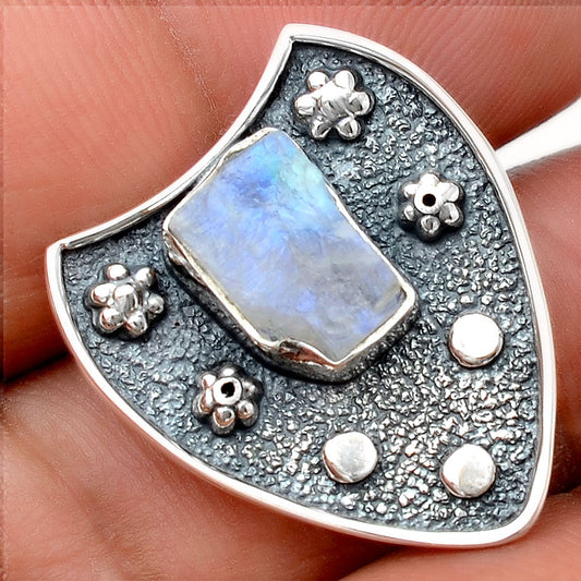 Rainbow Moonstone Rough - India Pendant P-1477 SDP154590