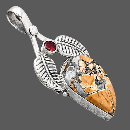 Maligano Jasper Indonesia and Garnet Pendant P-1416 SDP154595