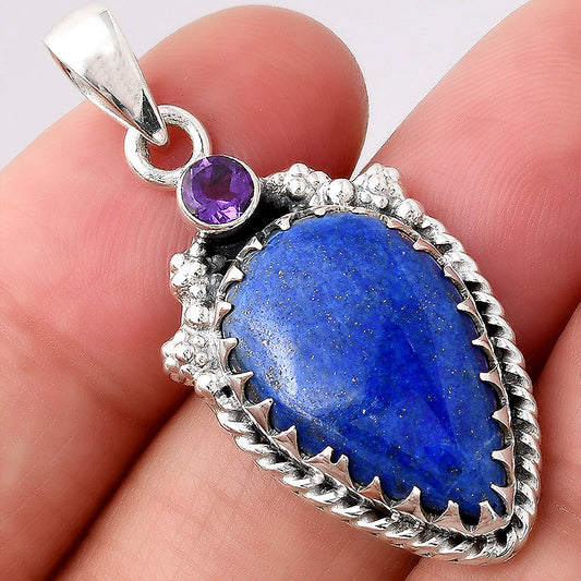 Lapis - Afghanistan and Amethyst Pendant P-1482 SDP154611