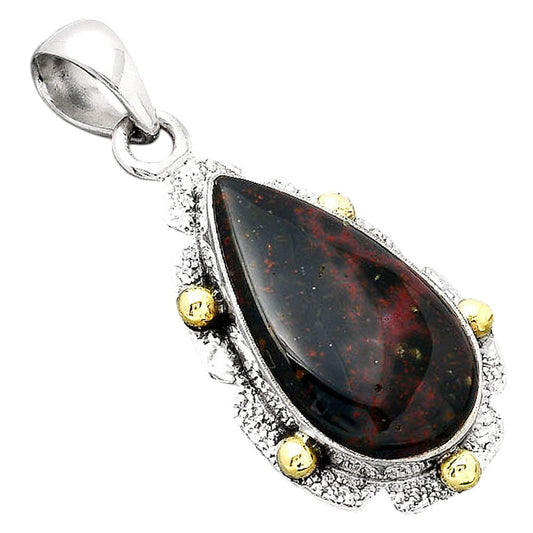 Natural Blood Stone - India Pendant P-1485 SDP154628