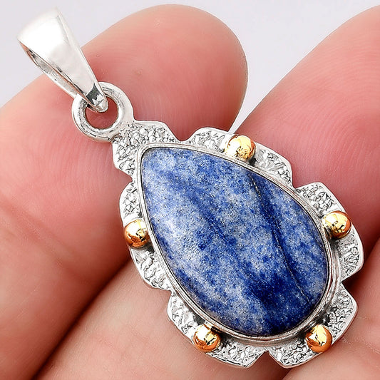 Natural Dumortierite Quartz Pendant P-1485 SDP154633