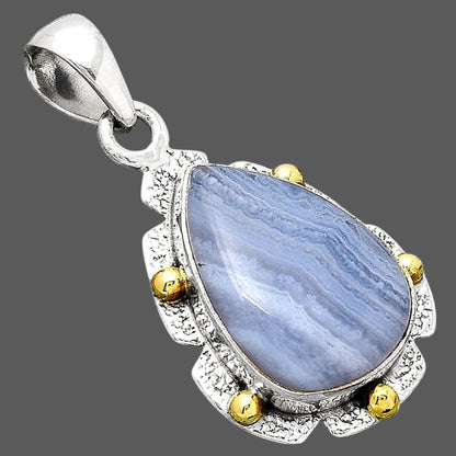 Natural Blue Lace Agate South Africa Pendant P-1485 SDP154638