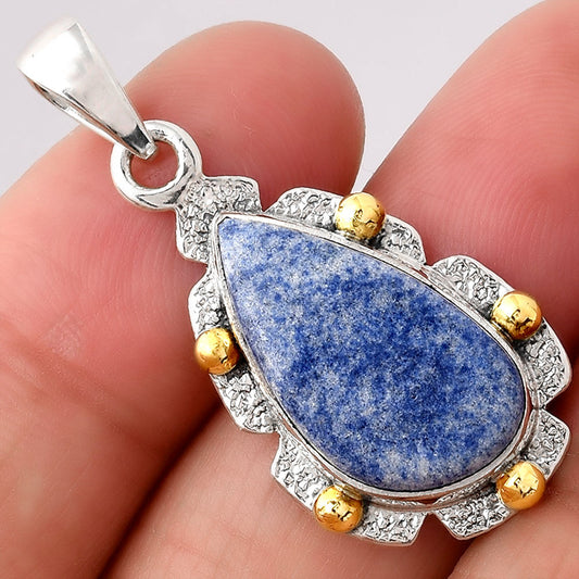 Natural Dumortierite Quartz Pendant P-1485 SDP154639