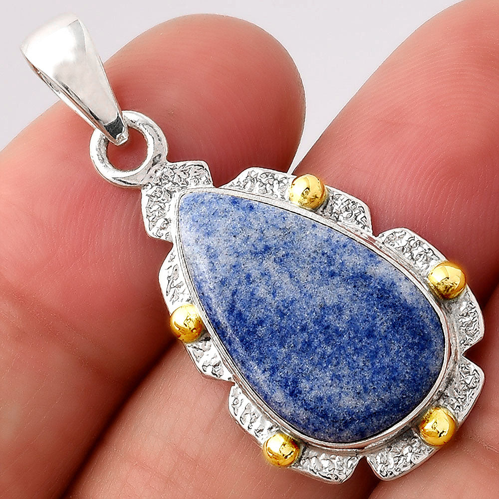 Natural Dumortierite Quartz Pendant P-1485 SDP154645