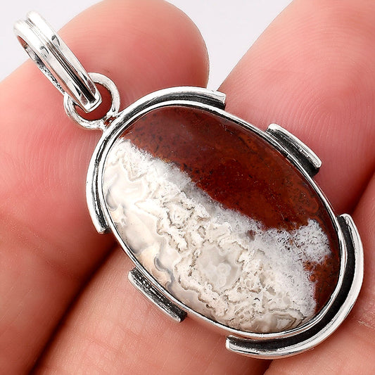Natural Laguna Lace Agate - Mexican Pendant P-1072 SDP154654