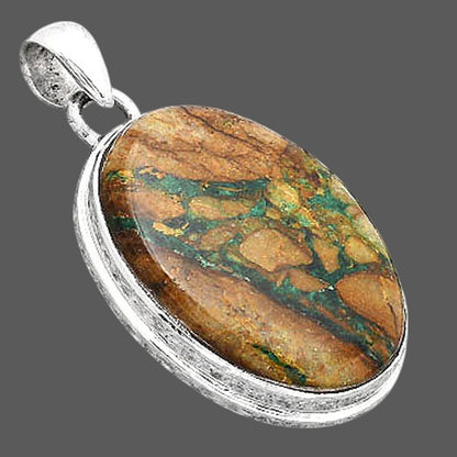 Natural Cyber Web Chrysocolla Stone Pendant P-1050 SDP154680