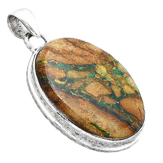 Natural Cyber Web Chrysocolla Stone Pendant P-1050 SDP154680