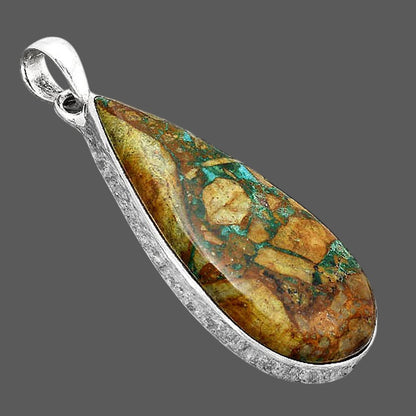 Natural Cyber Web Chrysocolla Stone Pendant P-1001 SDP154683
