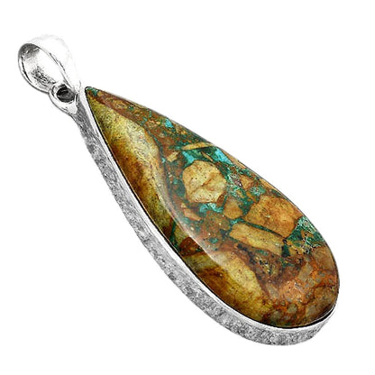 Natural Cyber Web Chrysocolla Stone Pendant P-1001 SDP154683