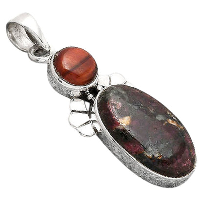Russian Eudialyte and Red Tiger Eye Pendant P-1683 SDP154689