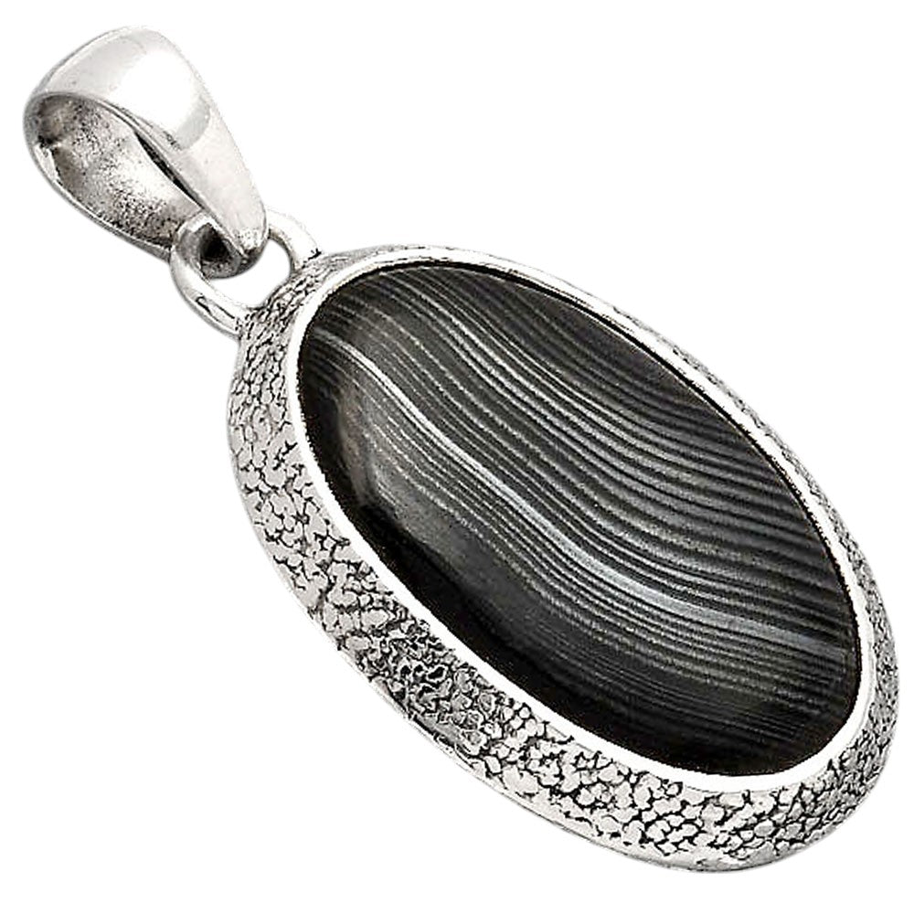 Crown Of Silver Psilomelane - Black Malachite Pendant P-1538 SDP154740