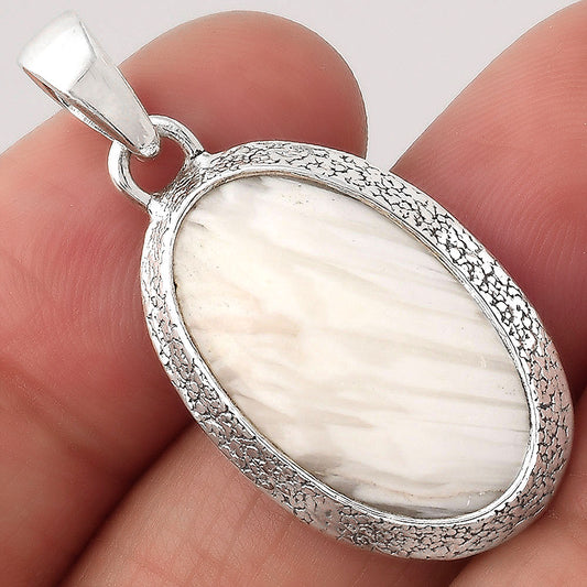 Natural White Scolecite Pendant P-1538 SDP154746