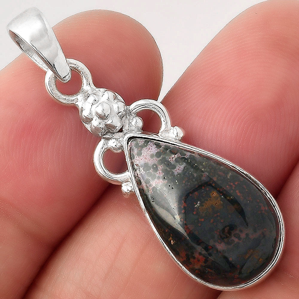 Natural Blood Stone - India Pendant P-1220 SDP154755