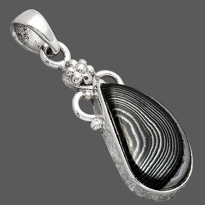 Crown Of Silver Psilomelane - Black Malachite Pendant P-1220 SDP154756