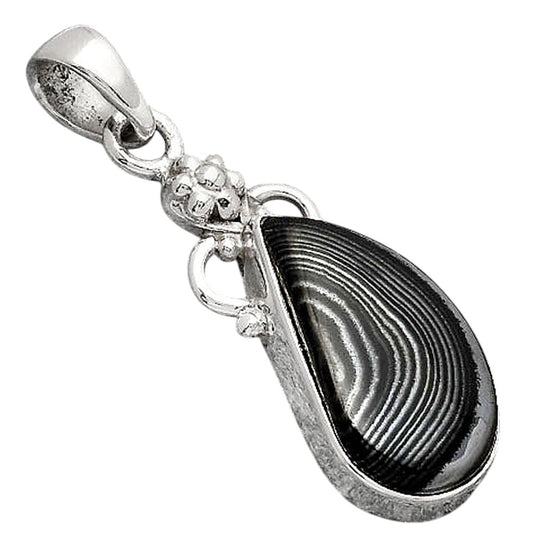 Crown Of Silver Psilomelane - Black Malachite Pendant P-1220 SDP154756