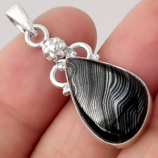 Crown Of Silver Psilomelane - Black Malachite Pendant P-1220 SDP154758