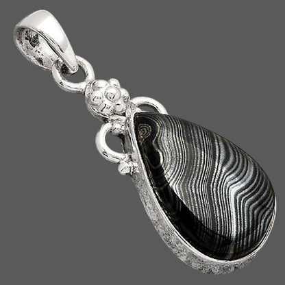 Crown Of Silver Psilomelane - Black Malachite Pendant P-1220 SDP154758