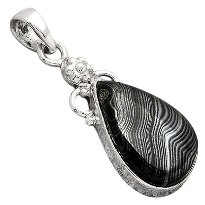 Crown Of Silver Psilomelane - Black Malachite Pendant P-1220 SDP154758