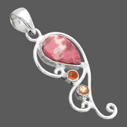 Pink Thulite - Norway and Carnelian Pendant P-1039 SDP154765