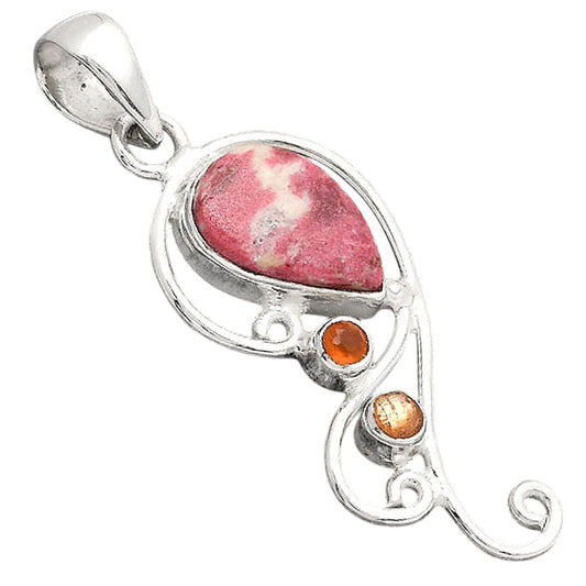 Pink Thulite - Norway and Carnelian Pendant P-1039 SDP154765