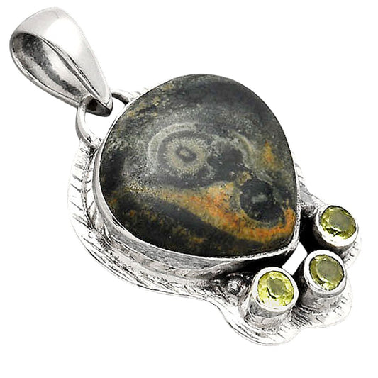 Star Galaxy Jasper and Peridot Pendant P-1523 SDP154779