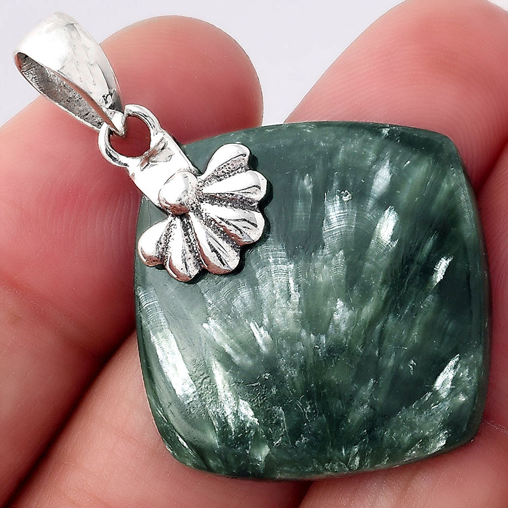Natural Russian Seraphinite Pendant P-1522 SDP154809