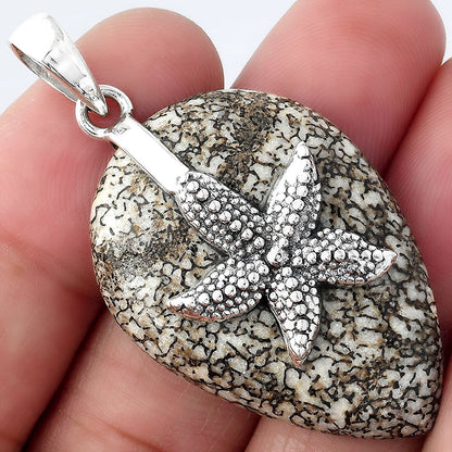 Starfish - Dinosaur Bone Pendant P-1505 SDP154810