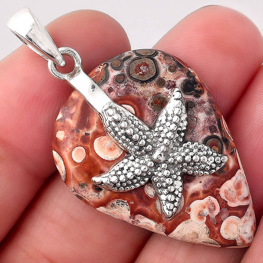 Starfish - Leopard Skin Jasper Pendant P-1505 SDP154811