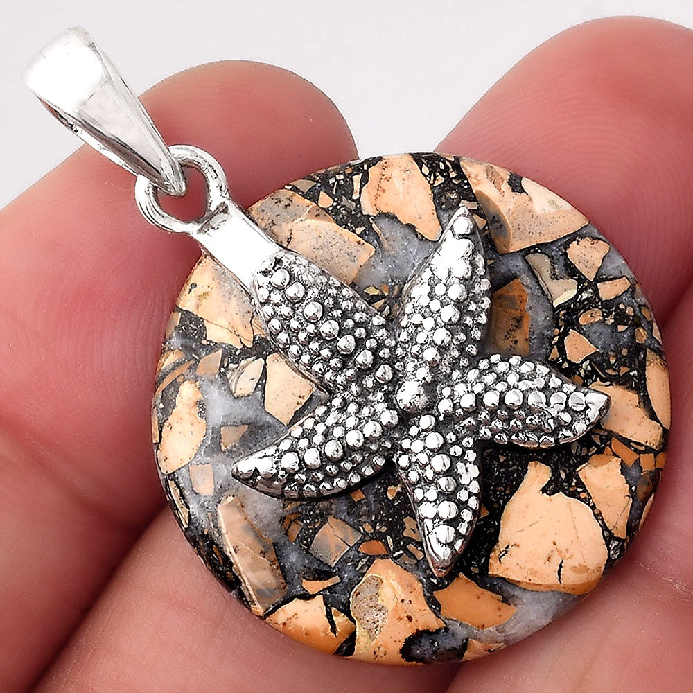 Starfish Maligano Jasper Indonesia Pendant P-1505 SDP154815