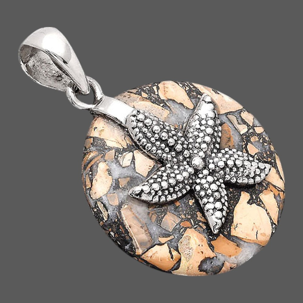 Starfish Maligano Jasper Indonesia Pendant P-1505 SDP154815