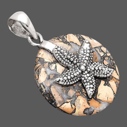 Starfish Maligano Jasper Indonesia Pendant P-1505 SDP154815