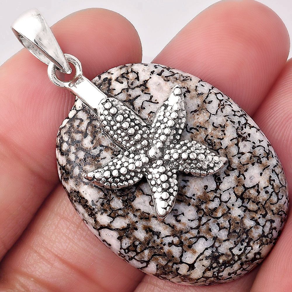 Starfish - Dinosaur Bone Pendant P-1505 SDP154816