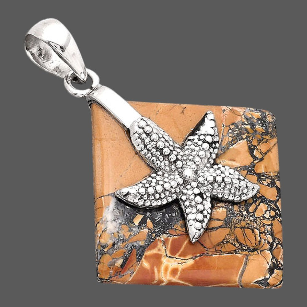 Starfish Maligano Jasper Indonesia Pendant P-1505 SDP154817