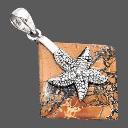 Starfish Maligano Jasper Indonesia Pendant P-1505 SDP154817