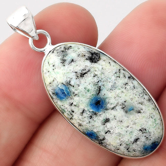 Natural K2 Blue - Azurite In Quartz Pendant P-1001 SDP154829