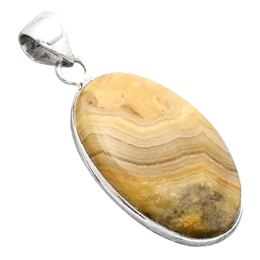 Natural Laguna Lace Agate - Mexican Pendant P-1001 SDP154846