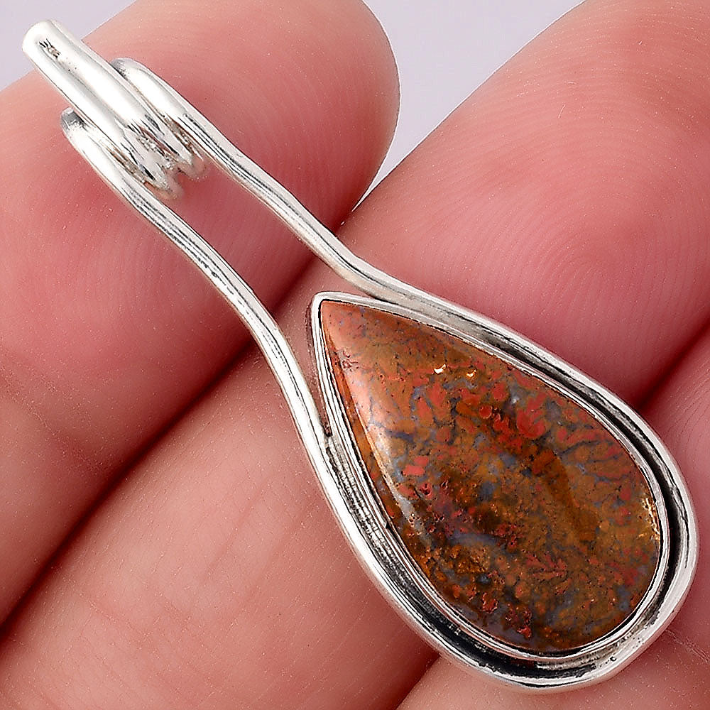 Natural Red Moss Agate Pendant P-1590 SDP154879