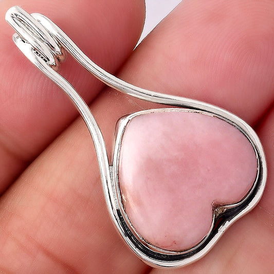 Heart Natural Guava Quartz - Brazil Pendant P-1590 SDP154883