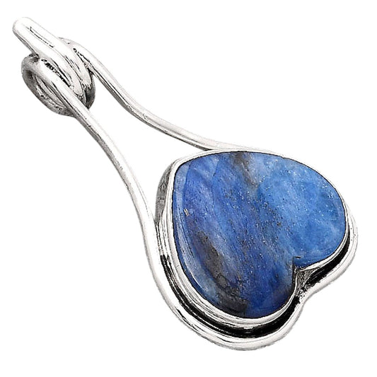 Heart Natural Dumortierite Quartz Pendant P-1590 SDP154884