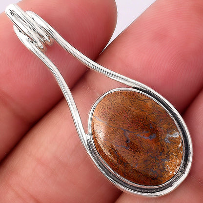 Natural Red Moss Agate Pendant P-1590 SDP154885