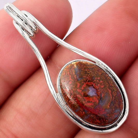 Natural Red Moss Agate Pendant P-1590 SDP154887