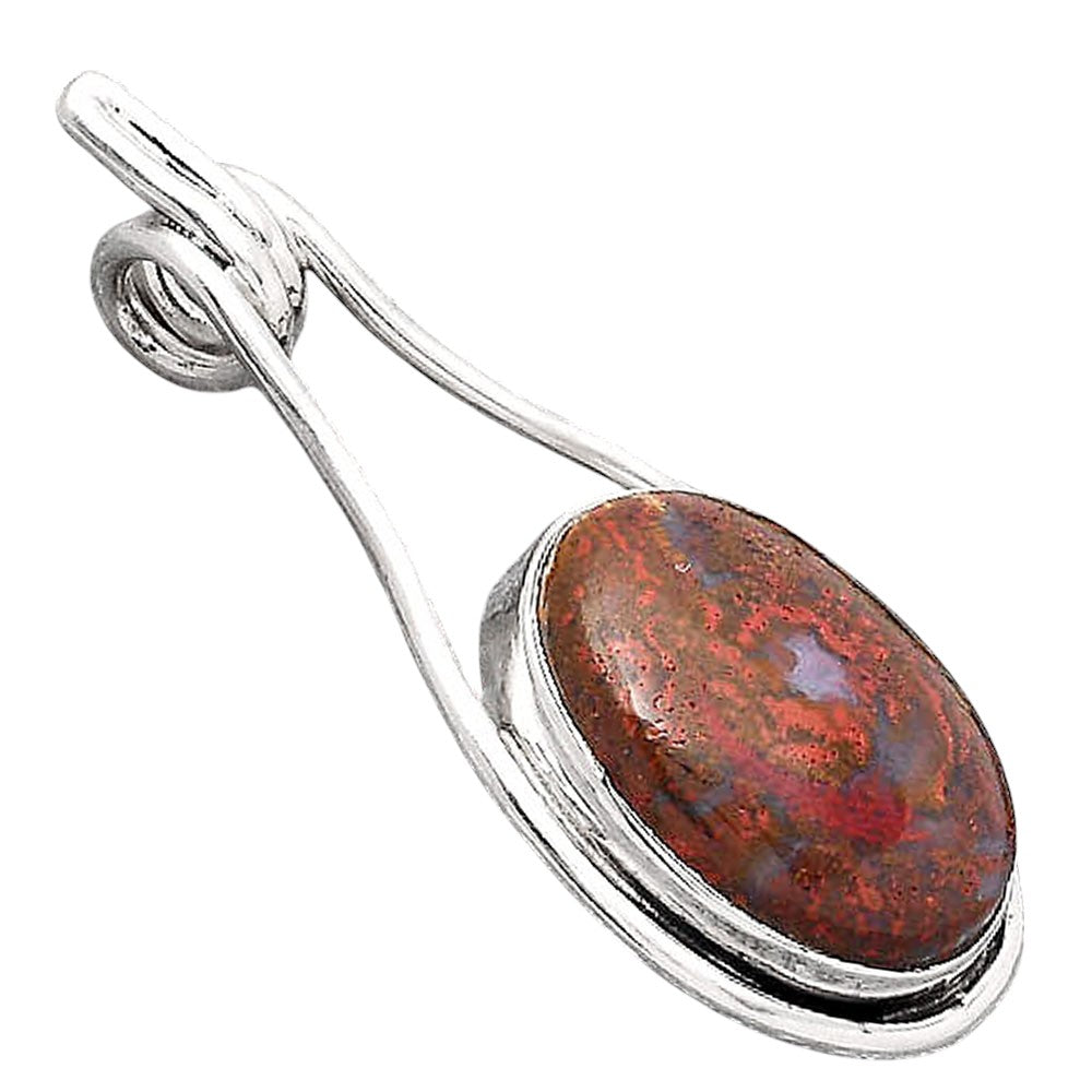 Natural Red Moss Agate Pendant P-1590 SDP154887
